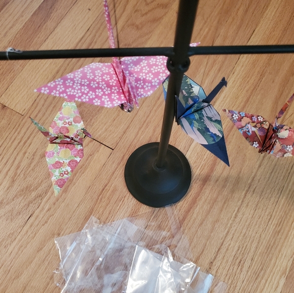 Set of 4 Beaded Japanese Origami Peace Cranes - Picture 12 of 12